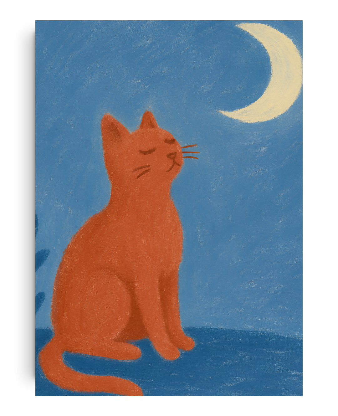 Cat Under the Moon