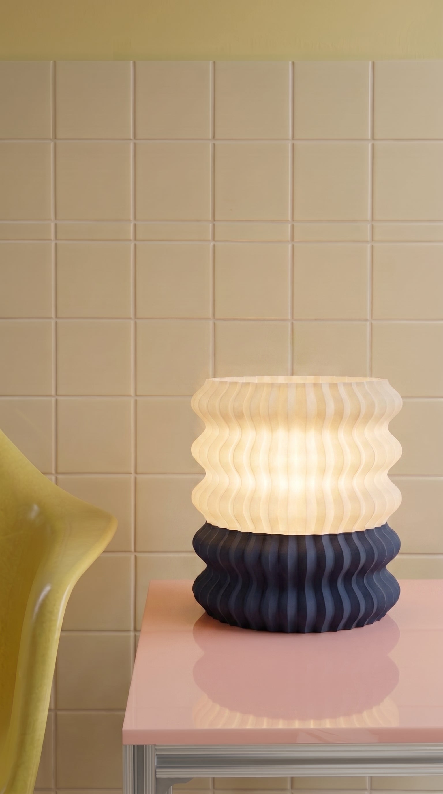 Surf Wave Table Lamp 3D printed