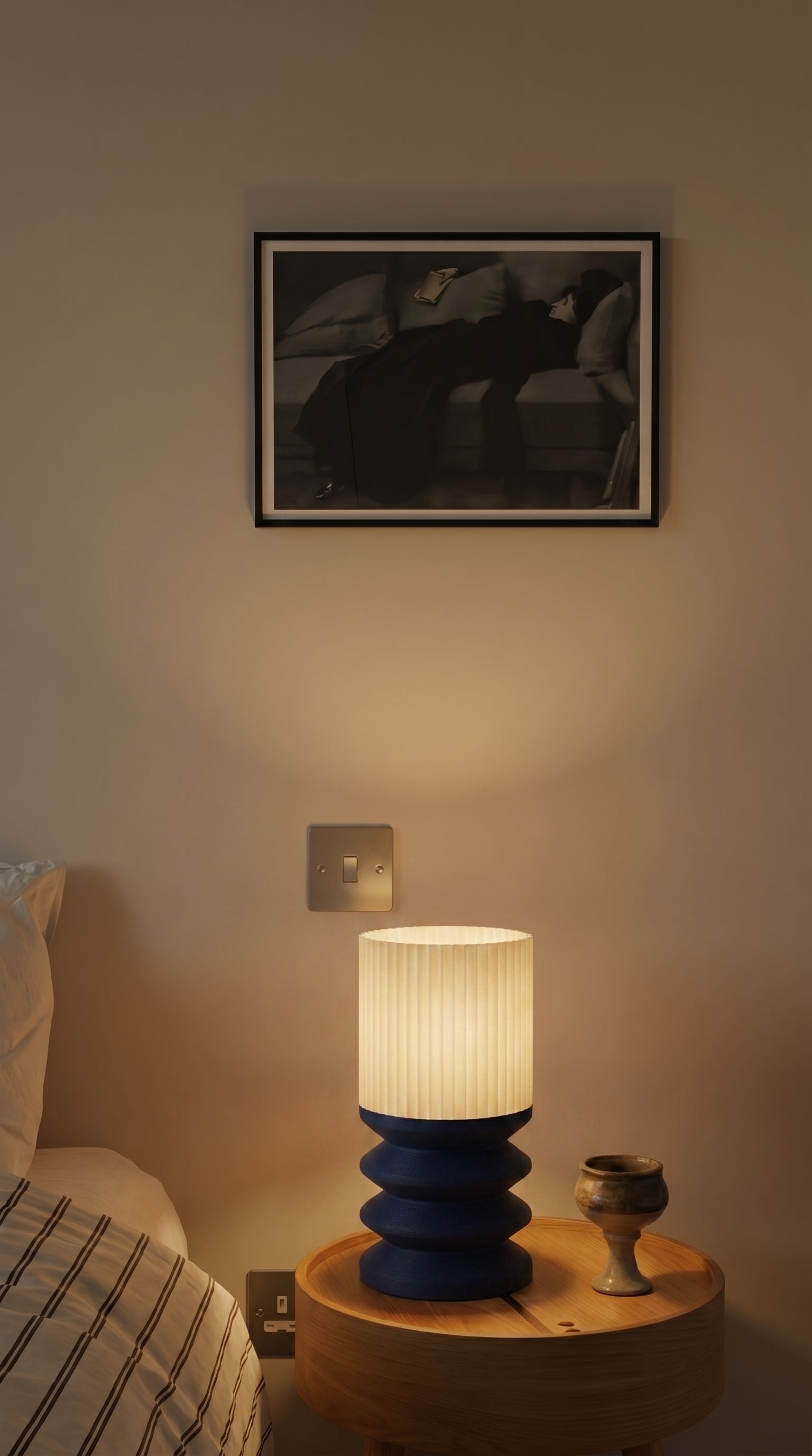 Goblet Navy Table Lamp