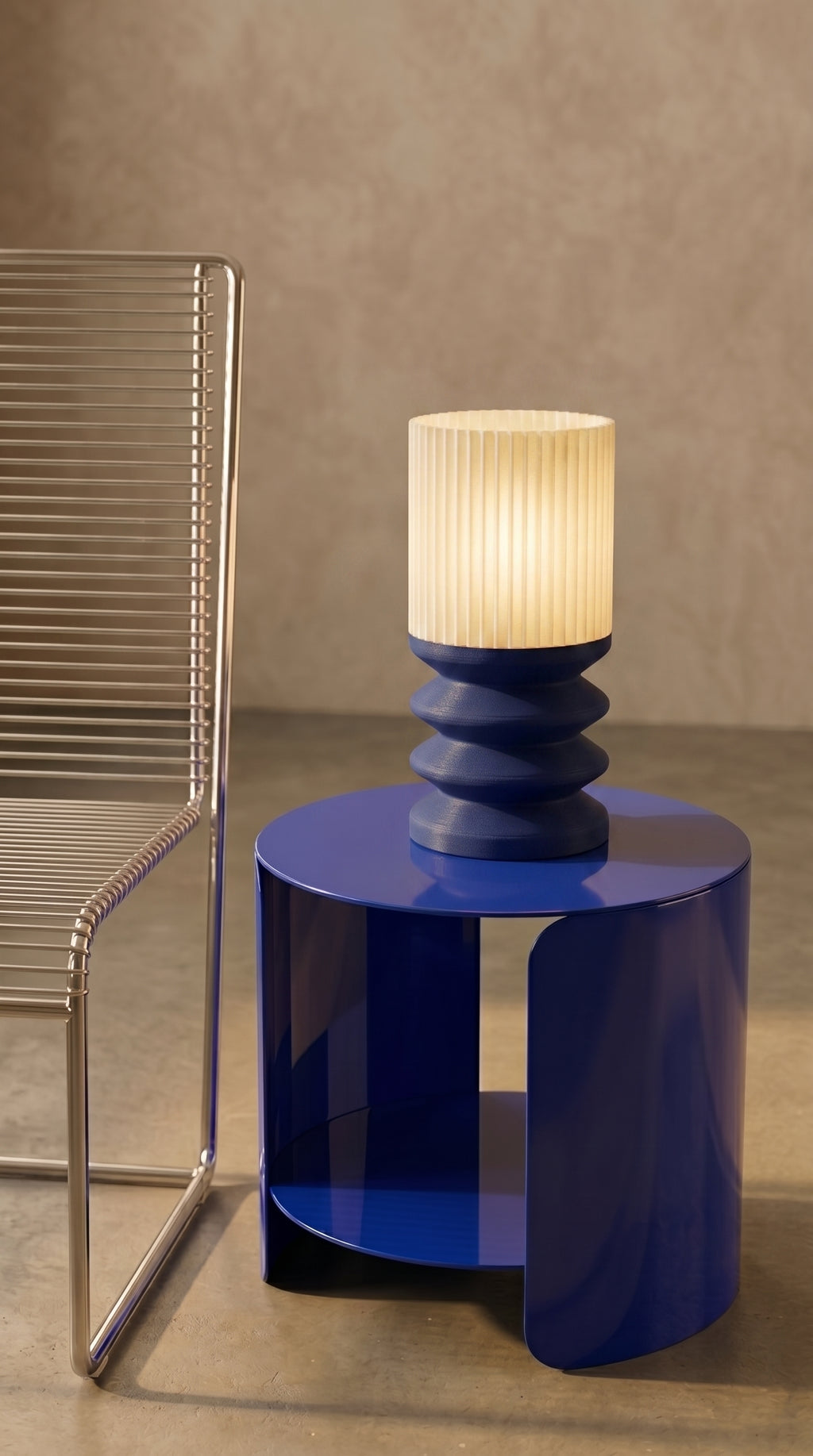 Goblet Navy Table Lamp