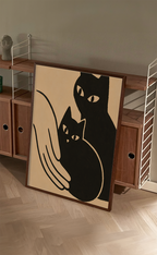 Cat's Embrace art print wall art poster | KOTIKINC — view 2