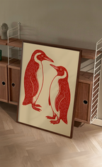 Penguins in Love art print wall art poster | KOTIKINC — view 3