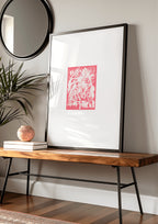 Abstract Red Swirl art print wall art poster | KOTIKINC — view 3