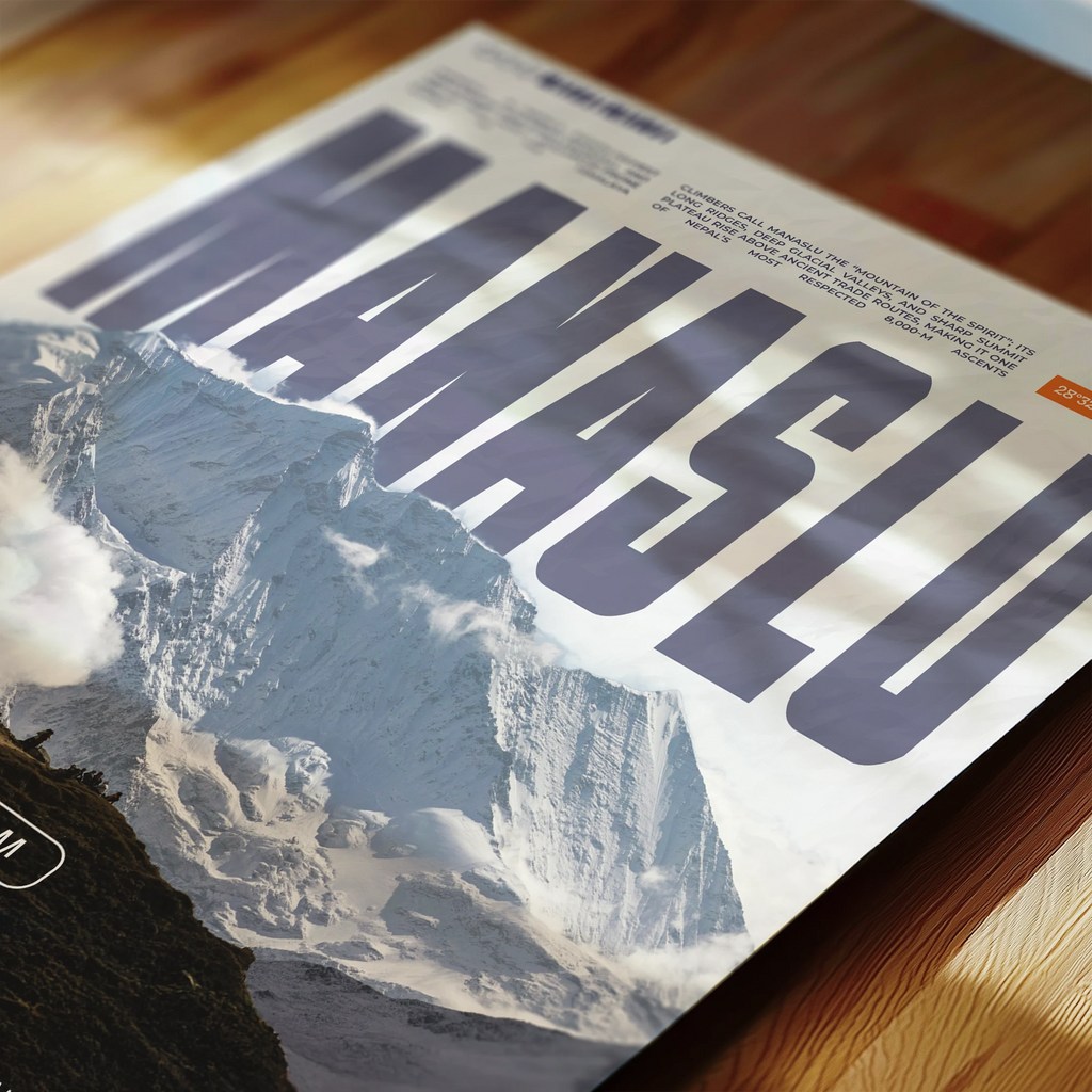 Manaslu mountain art print wall art poster | KOTIKINC — view 5
