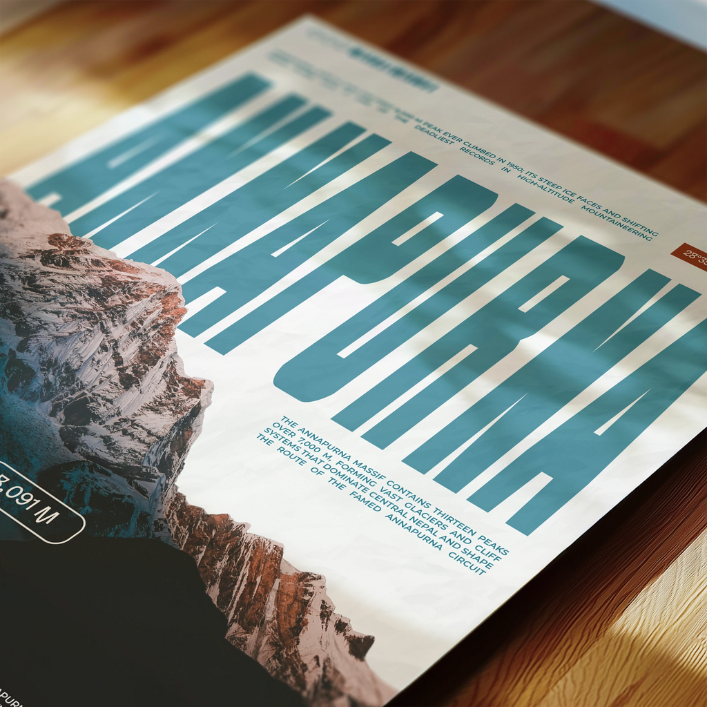 Annapurna mountain art print wall art poster | KOTIKINC — view 5