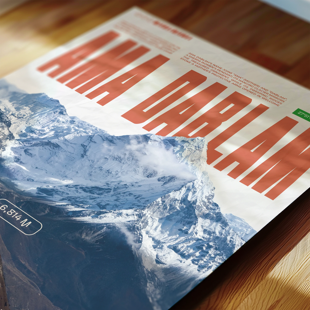 Ama Dablam mountain art print wall art poster | KOTIKINC — view 5