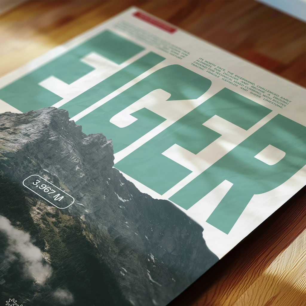 Eiger mountain art print wall art poster | KOTIKINC — view 5