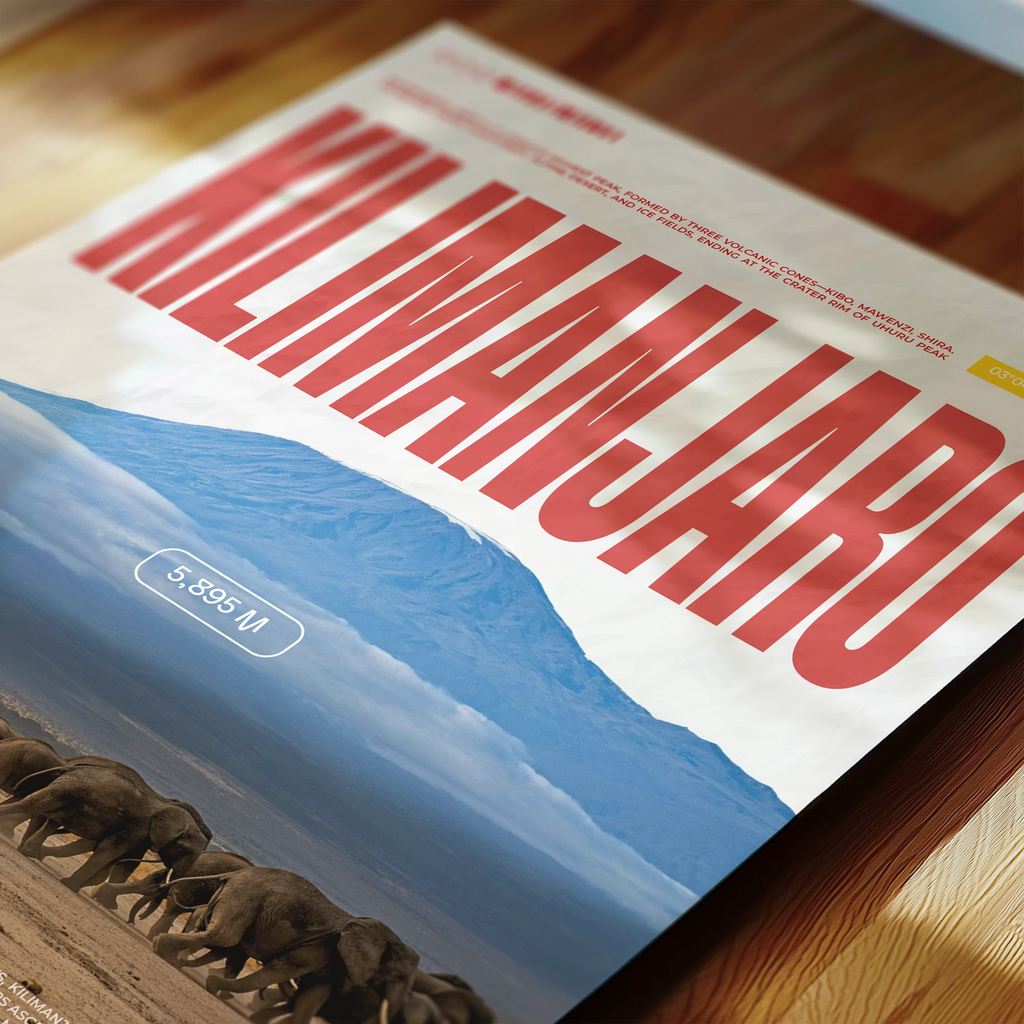 Kilimanjaro mountain art print wall art poster | KOTIKINC — view 5