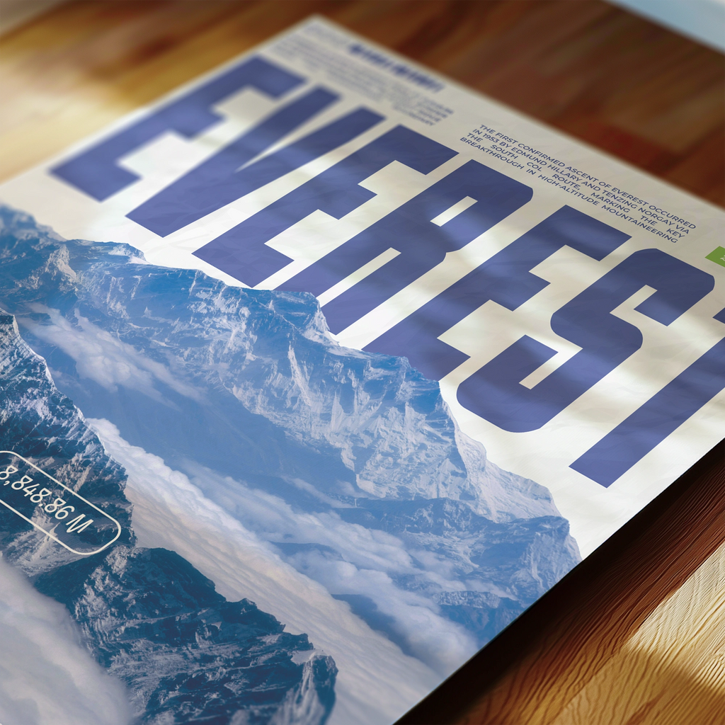 Everest mountain art print wall art poster | KOTIKINC — view 5