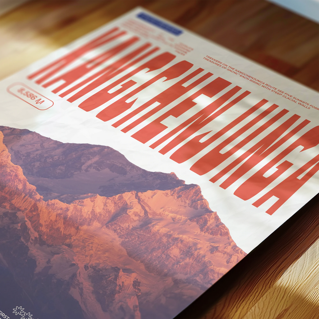 Kangchenjunga mountain art print wall art poster | KOTIKINC — view 5