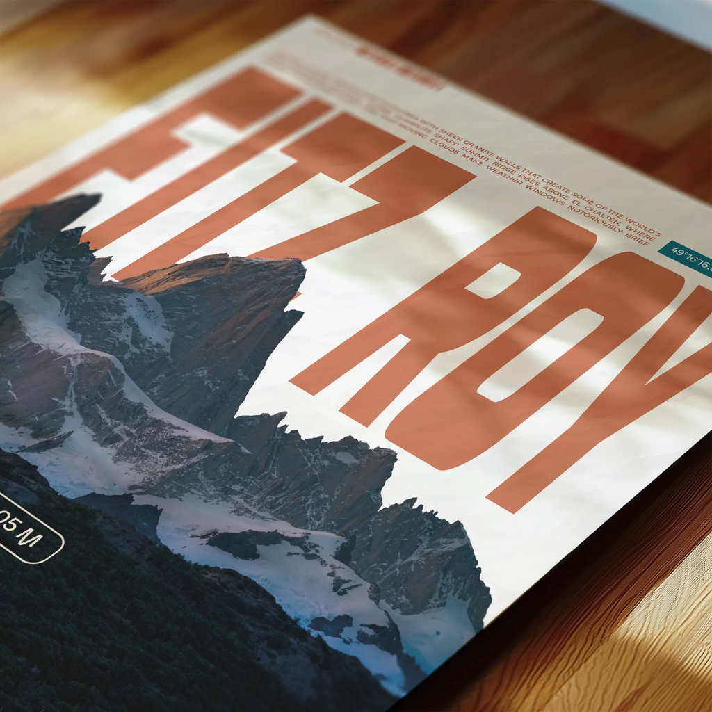 Fitz Roy mountain art print wall art poster | KOTIKINC — view 5