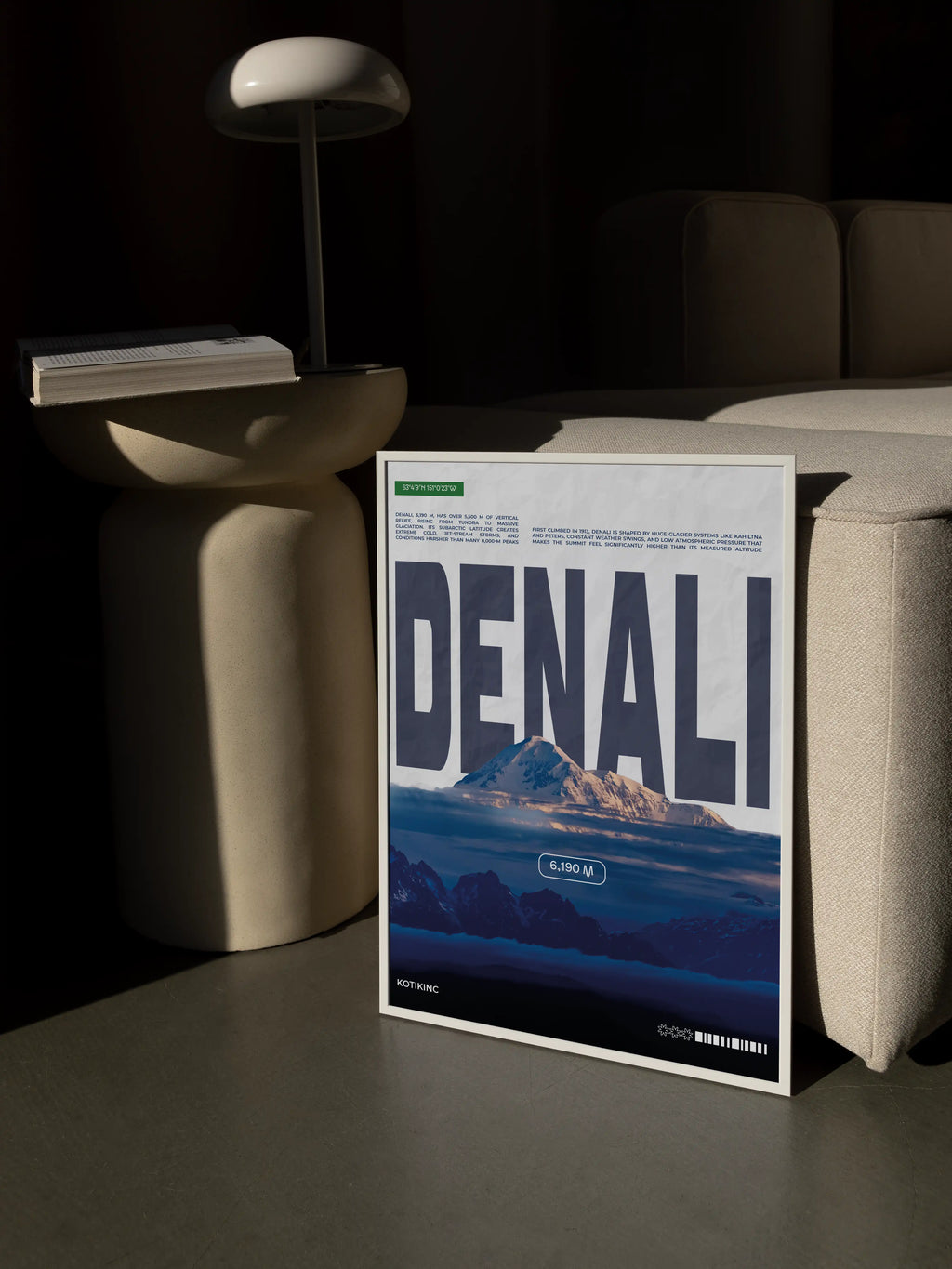 Denali mountain art print wall art poster | KOTIKINC — view 3