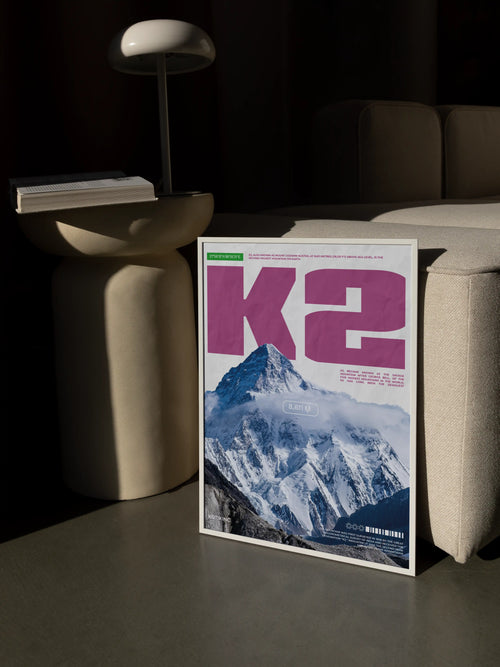 K2 mountain art print wall art poster | KOTIKINC — view 2