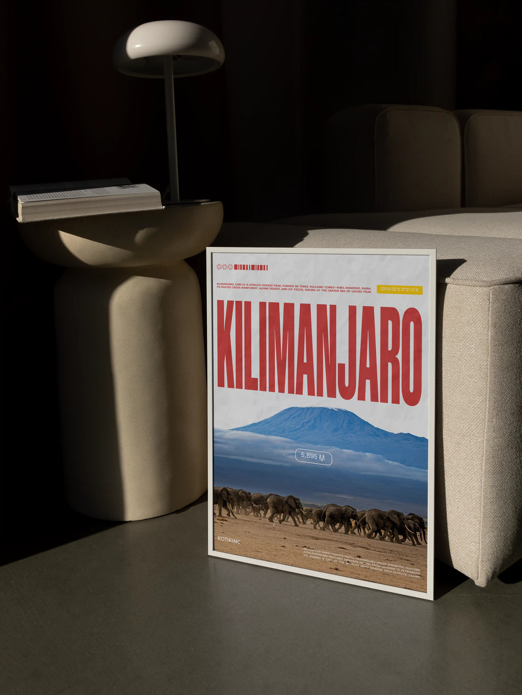 Kilimanjaro mountain art print wall art poster | KOTIKINC — view 4