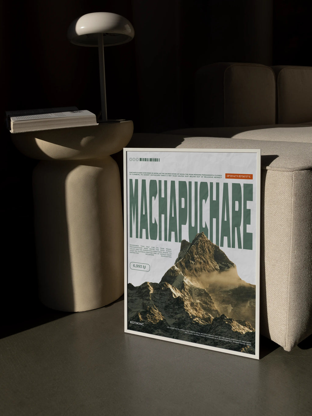 Machapuchare mountain art print wall art poster | KOTIKINC — view 3