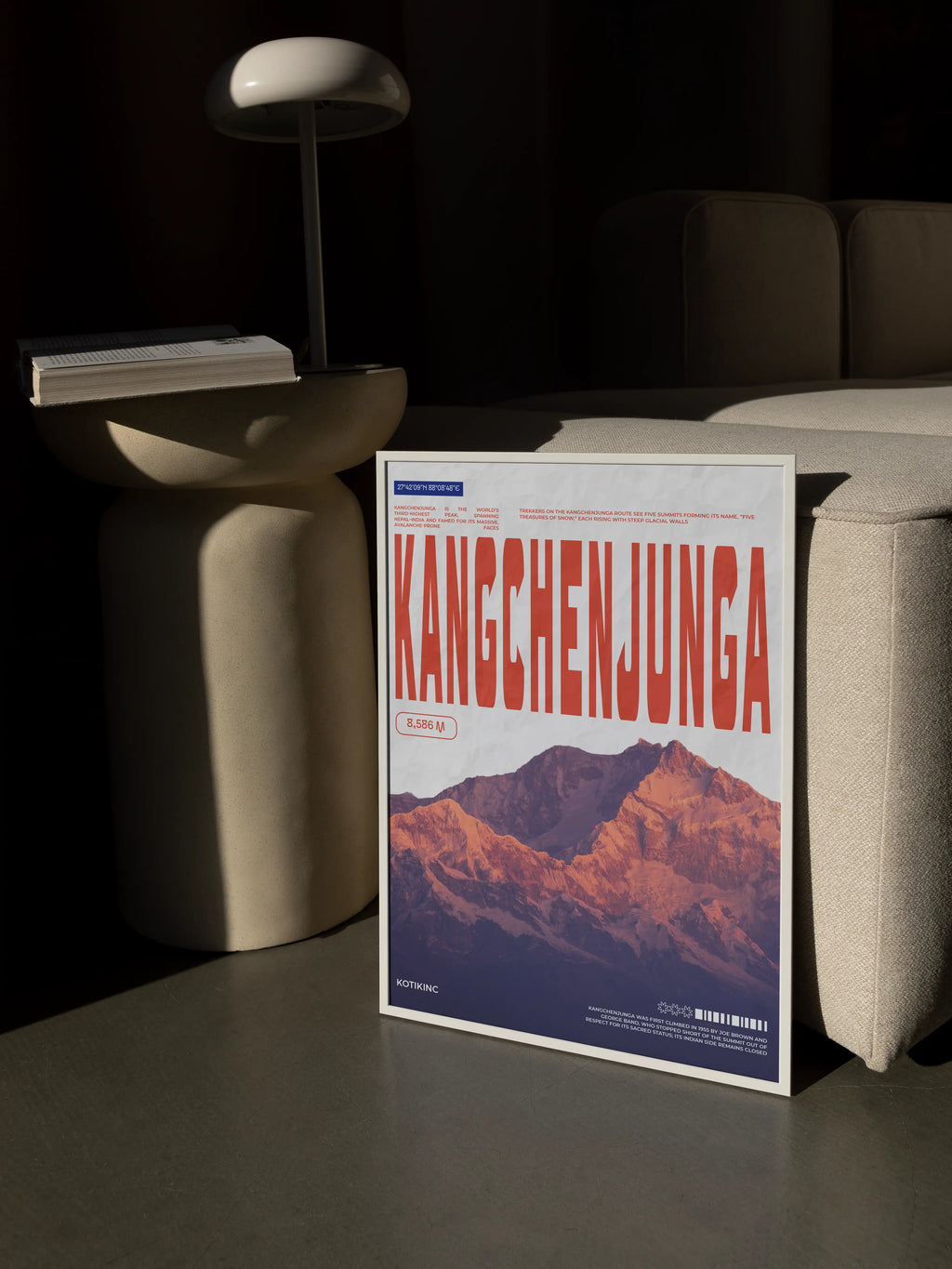 Kangchenjunga mountain art print wall art poster | KOTIKINC — view 4