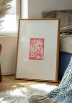Abstract Red Swirl art print wall art poster | KOTIKINC — view 4