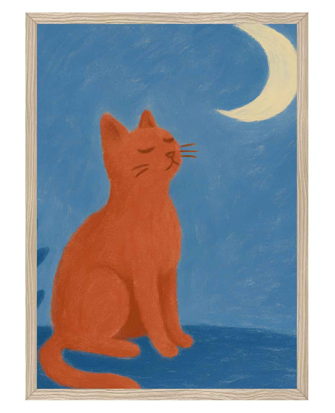 Cat Under the Moon