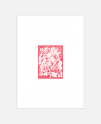 Abstract Red Swirl art print wall art poster | KOTIKINC — view 5