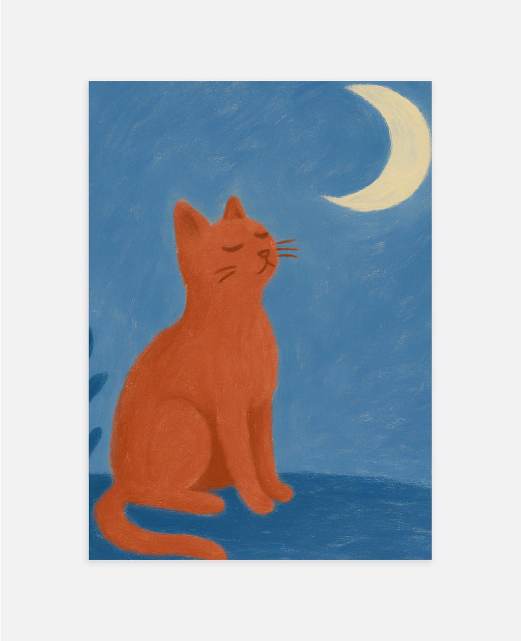 Cat Under the Moon