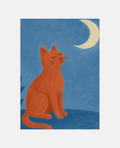 Cat Under the Moon art print wall art poster | KOTIKINC — view 5