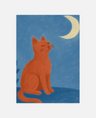Cat Under the Moon