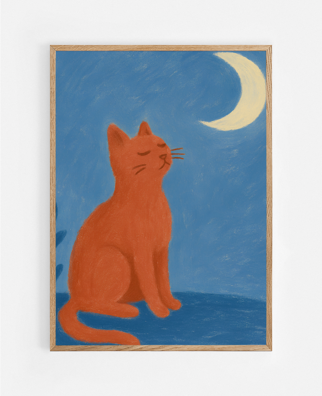 Cat Under the Moon
