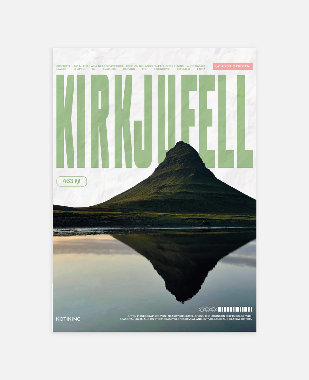Kirkjufell mountain art print wall art poster | KOTIKINC