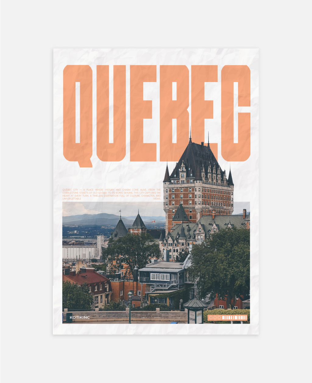Québec City art print wall art poster | KOTIKINC