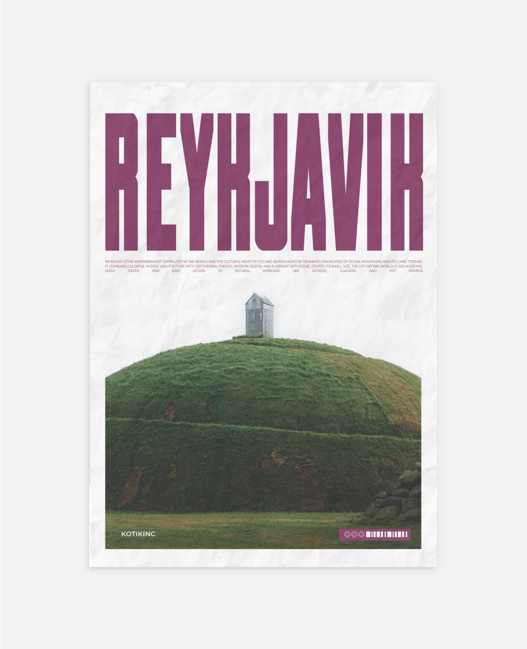 Reykjavík art print wall art poster | KOTIKINC