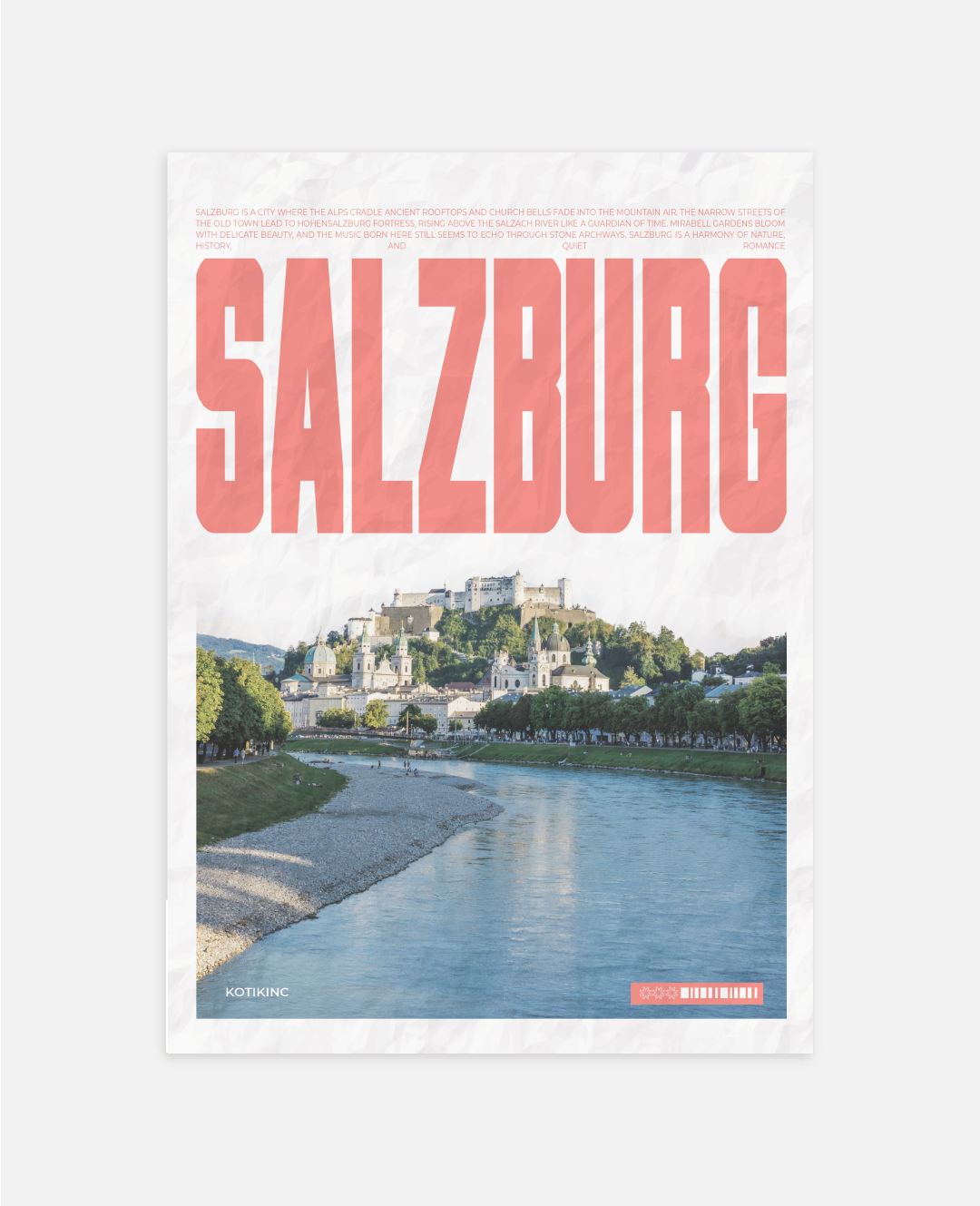 Salzburg city art print wall art poster | KOTIKINC