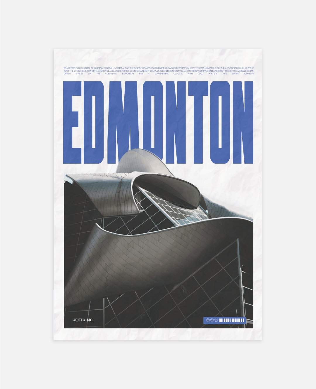 Edmonton city art print wall art poster | KOTIKINC