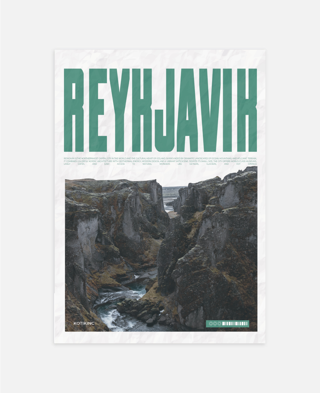 Reykjavík art print wall art poster | KOTIKINC — view 7