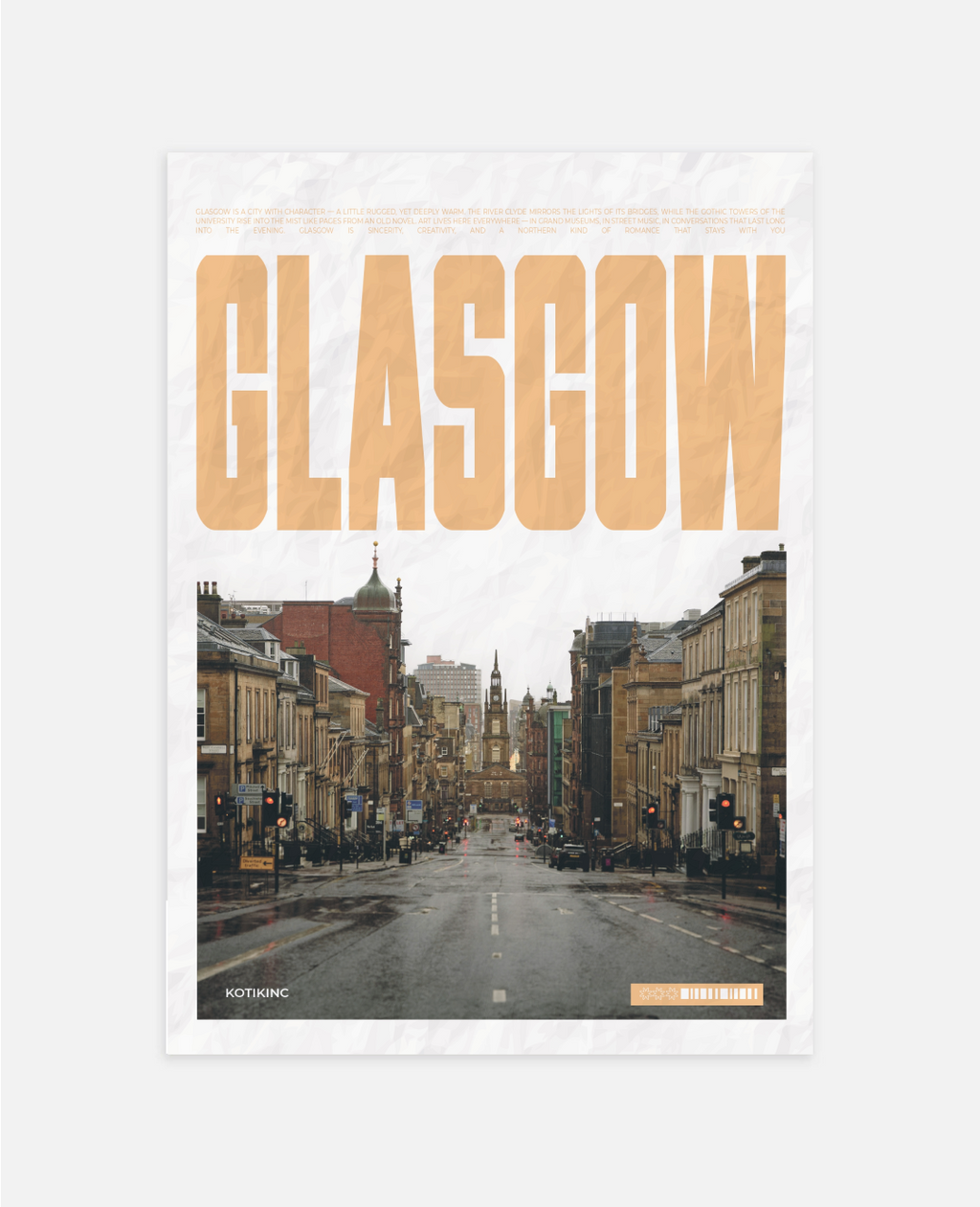 Glasgow city art print wall art poster | KOTIKINC