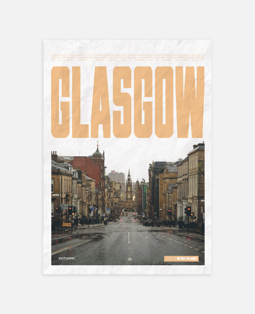 Glasgow city art print wall art poster | KOTIKINC