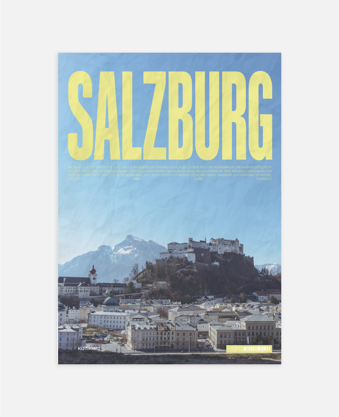 Salzburg city art print wall art poster | KOTIKINC — view 7