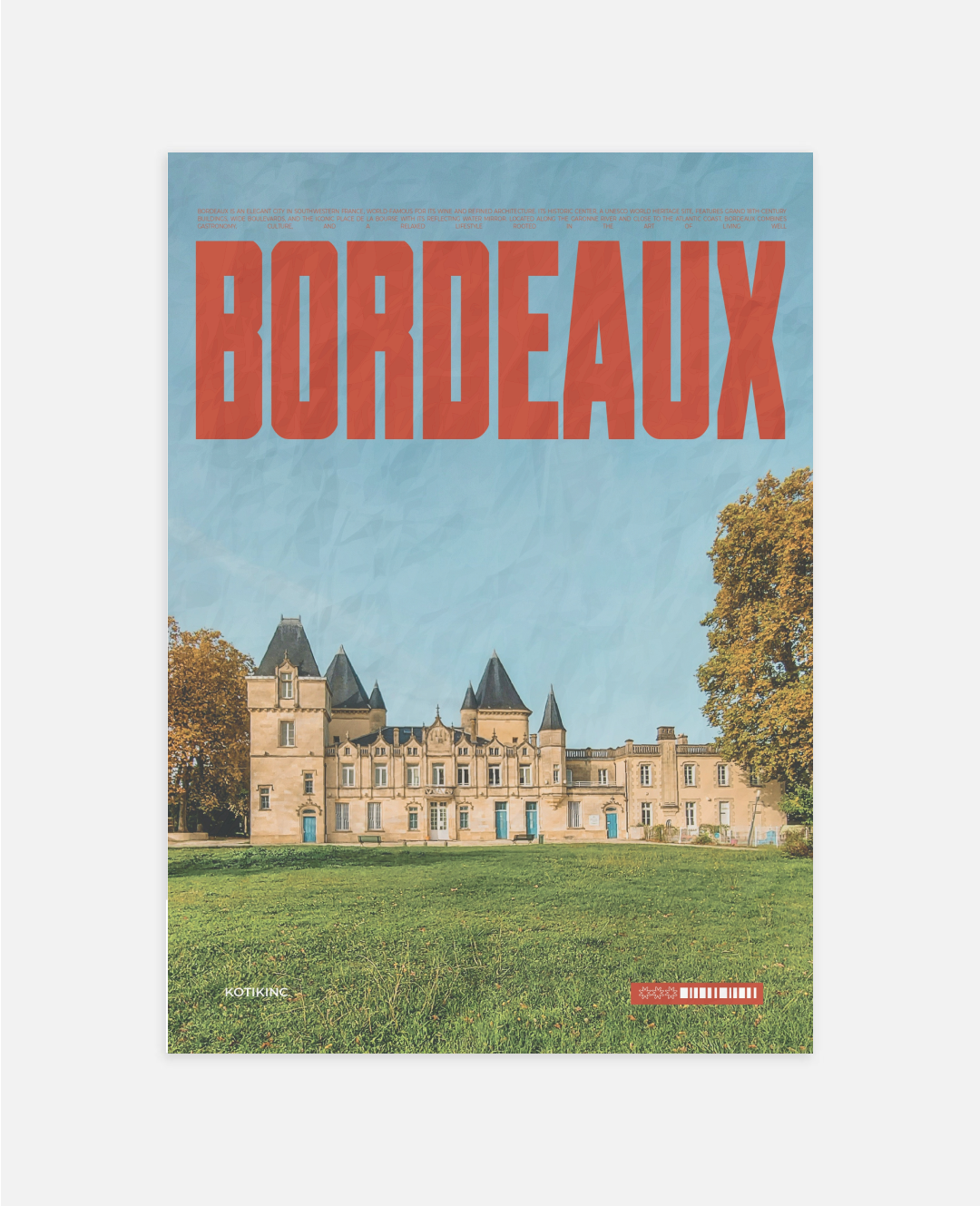 Bordeaux city art print wall art poster | KOTIKINC