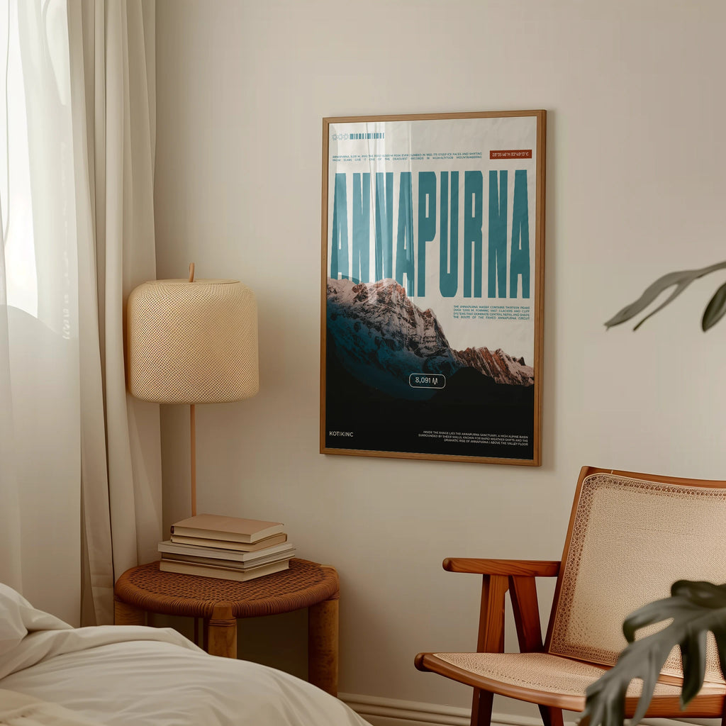 Annapurna mountain art print wall art poster | KOTIKINC — view 4