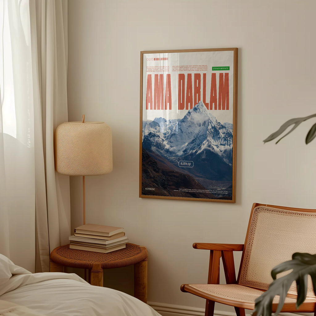 Ama Dablam mountain art print wall art poster | KOTIKINC — view 4