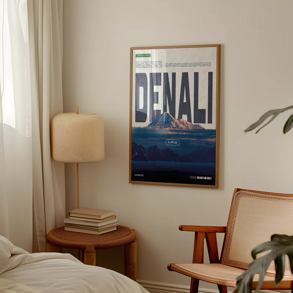 Denali mountain art print wall art poster | KOTIKINC — view 2