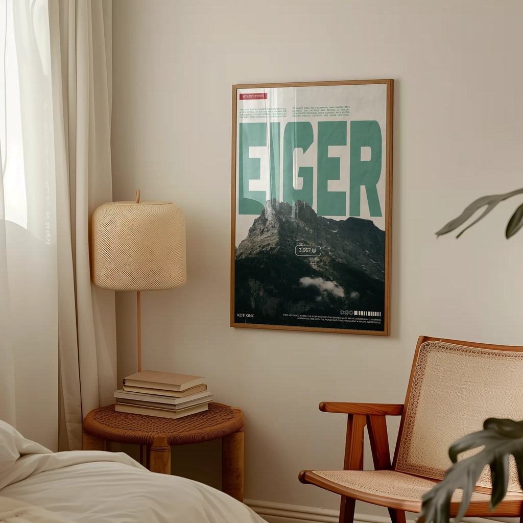Eiger mountain art print wall art poster | KOTIKINC — view 4