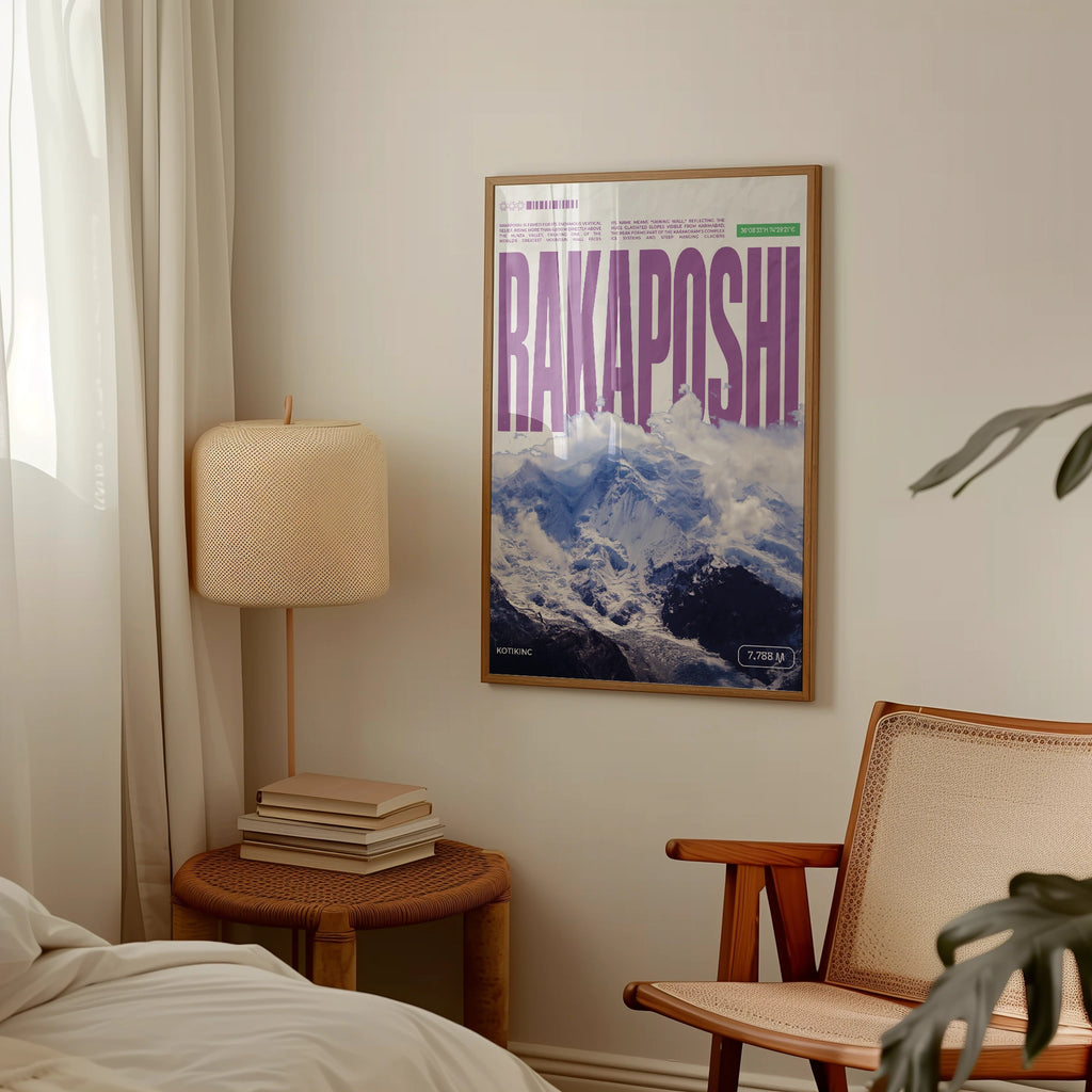 Rakaposhi mountain art print wall art poster | KOTIKINC — view 2