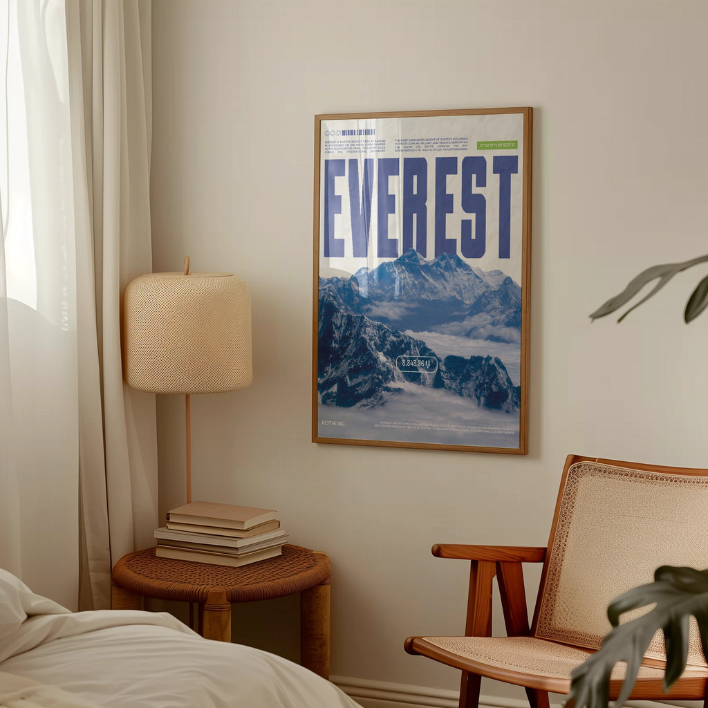 Everest mountain art print wall art poster | KOTIKINC — view 4