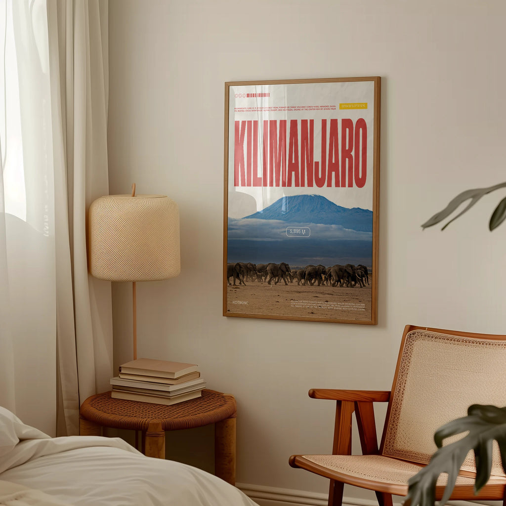 Kilimanjaro mountain art print wall art poster | KOTIKINC — view 3
