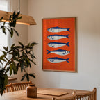 Blue Sardines Poster