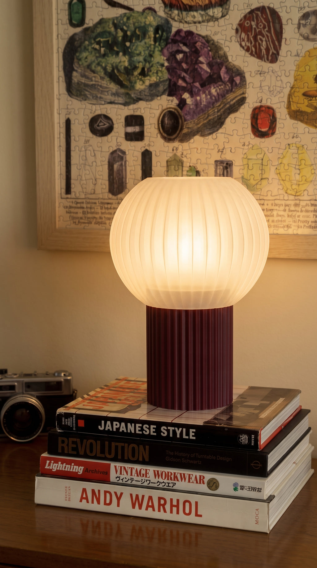 Globe Sphere Table Lamp 3D printed