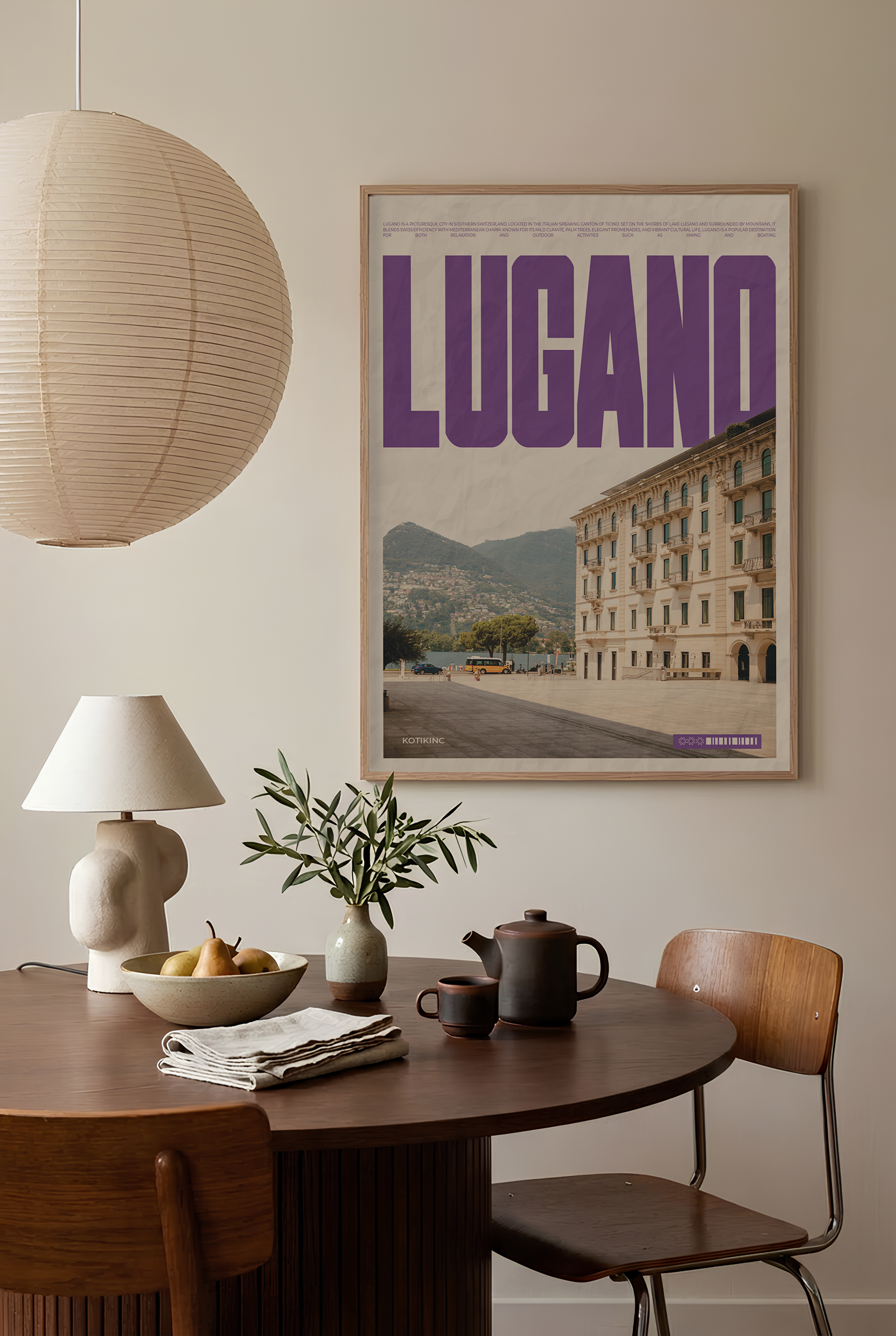 Lugano art print wall art poster | KOTIKINC — view 4