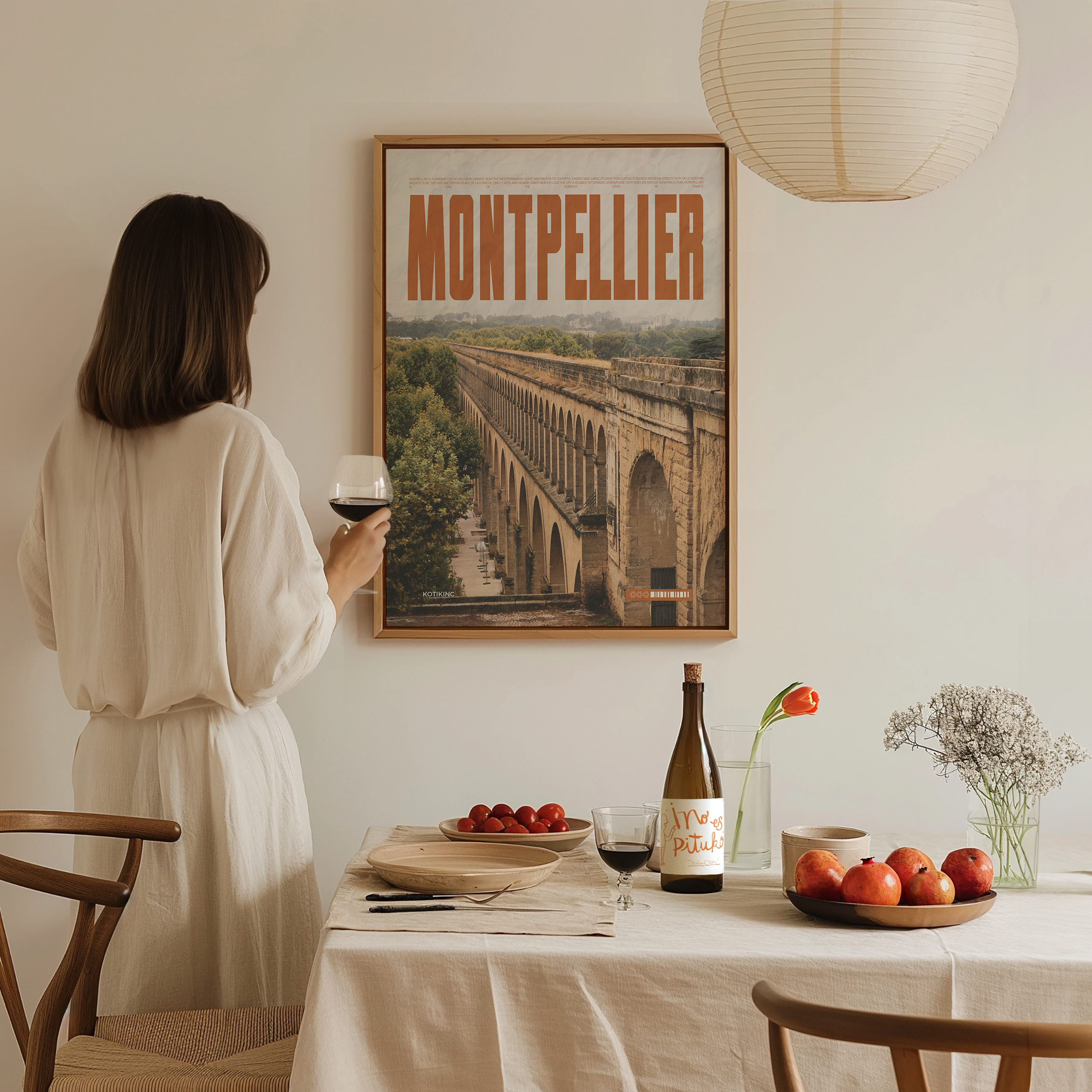 Montpellier city art print wall art poster | KOTIKINC — view 3